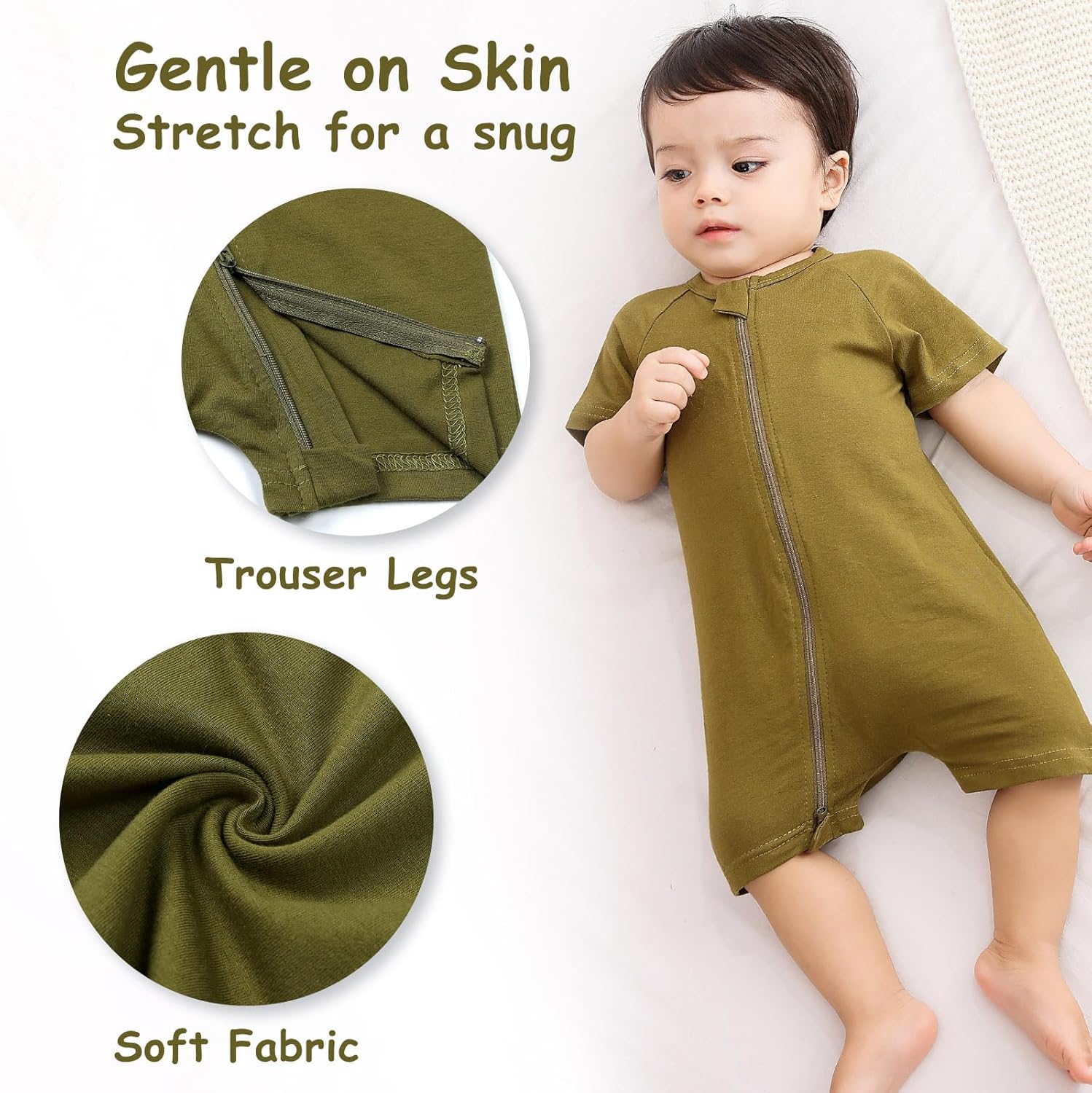 BeVSlley 2-Piece Baby Romper Set for Boys and Girls