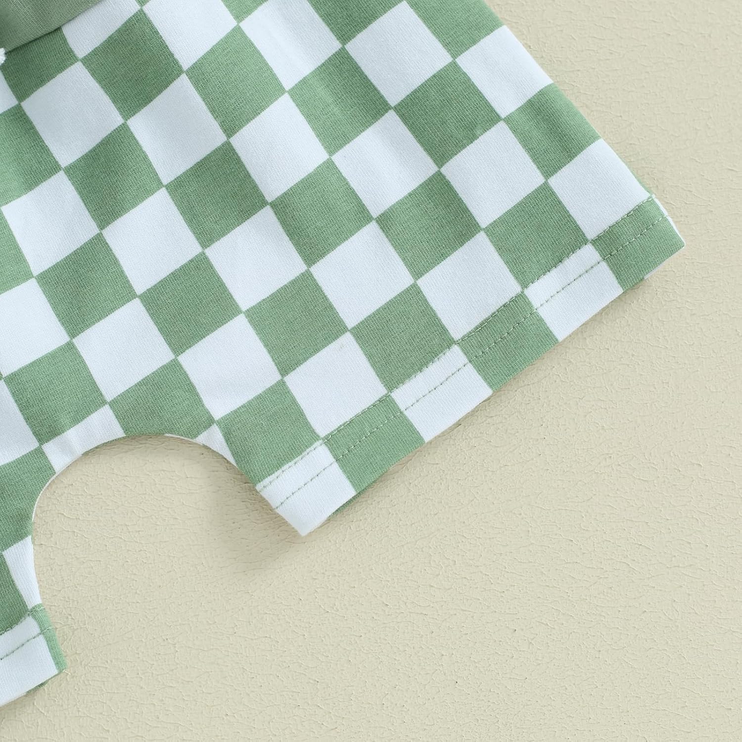 Trendy Checkerboard Summer Set Soft Breathable Elastic Waistband for Baby Boys