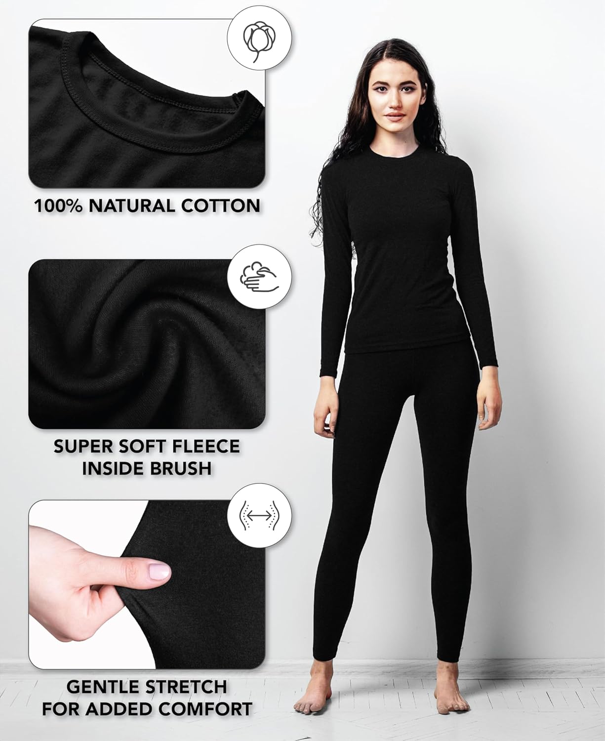 Premium 100 Cotton Thermal Set For Women
