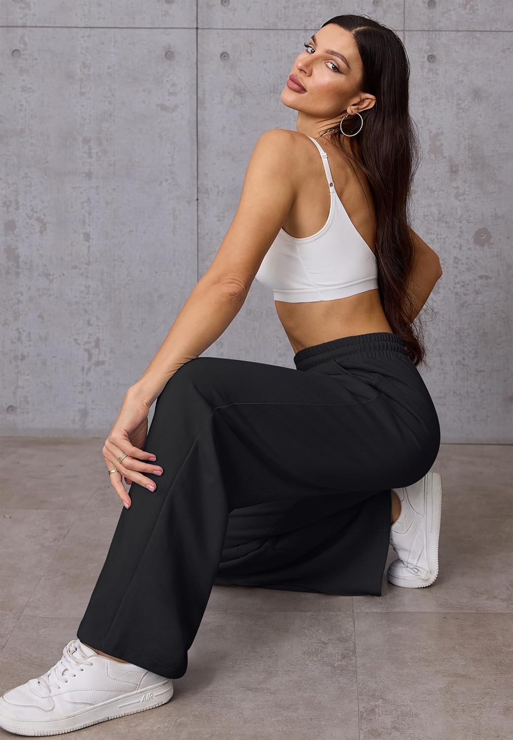 ATHMILE Womens Wide Leg Joggers