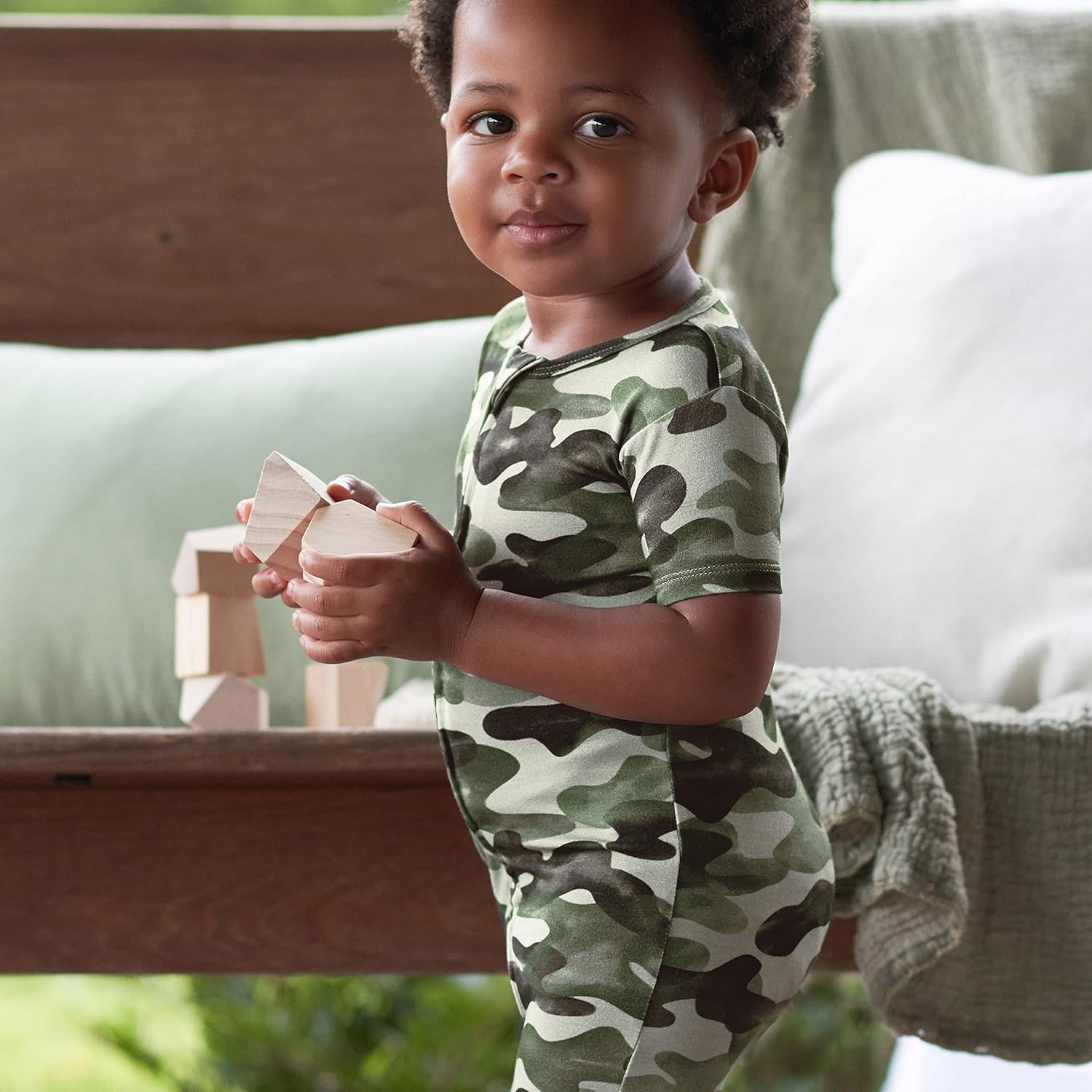 Gerber Butterfly Soft Romper Viscose Eucalyptus