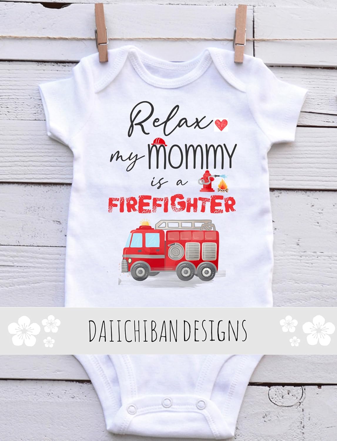 Firefighter Mom Baby Rumping Set