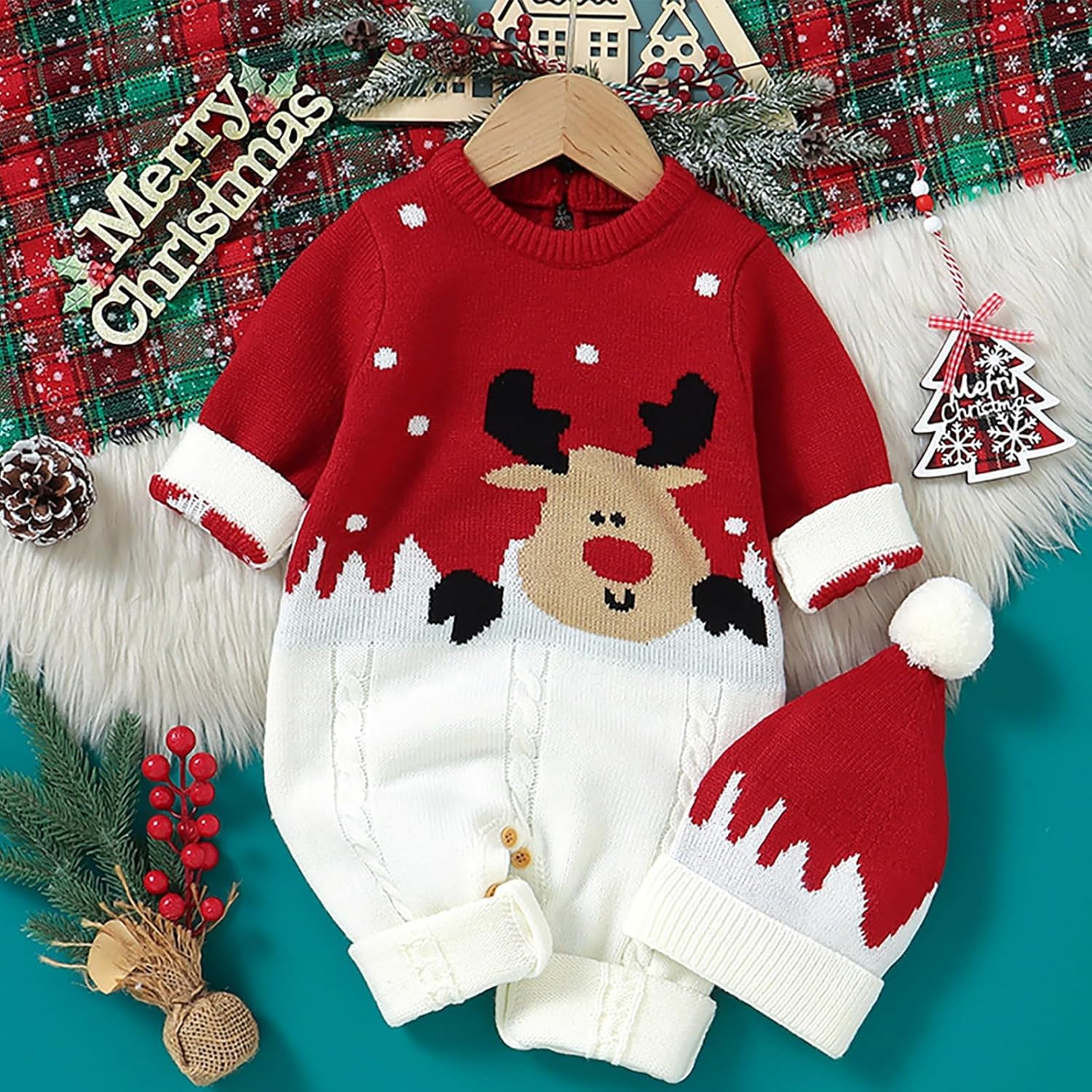 Baby Boys Bethlehem Ropemaker Christmas Jumpsuit Set