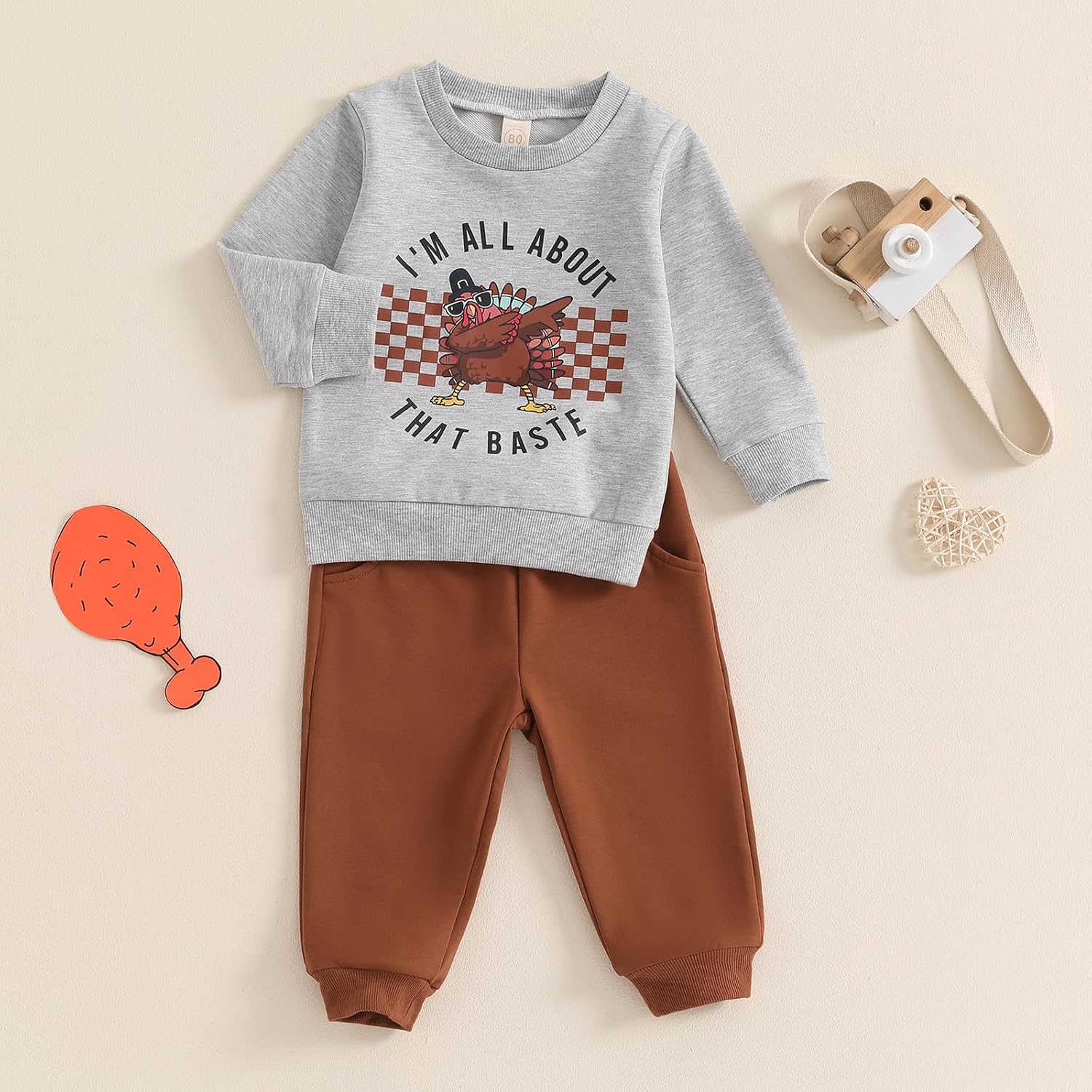 Amnnchya Toddler Boy Thanksgiving Outfit Set