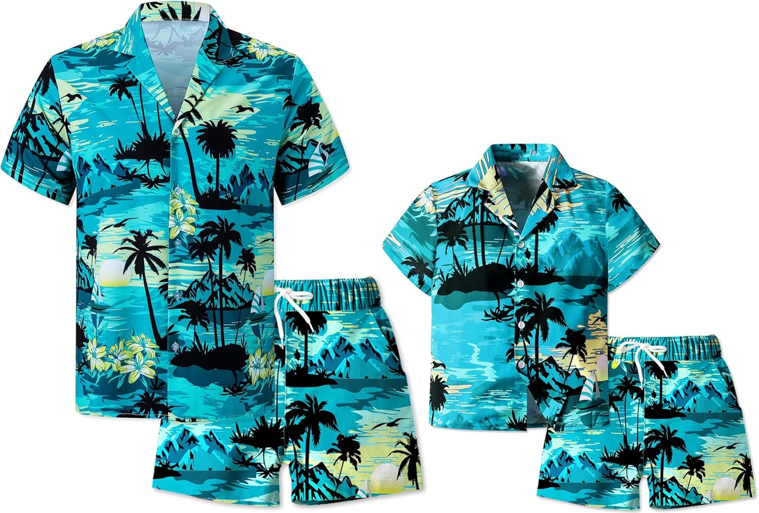 SANGTREE Boys Men Formal Hawaiian Outfit 4X-Large Set