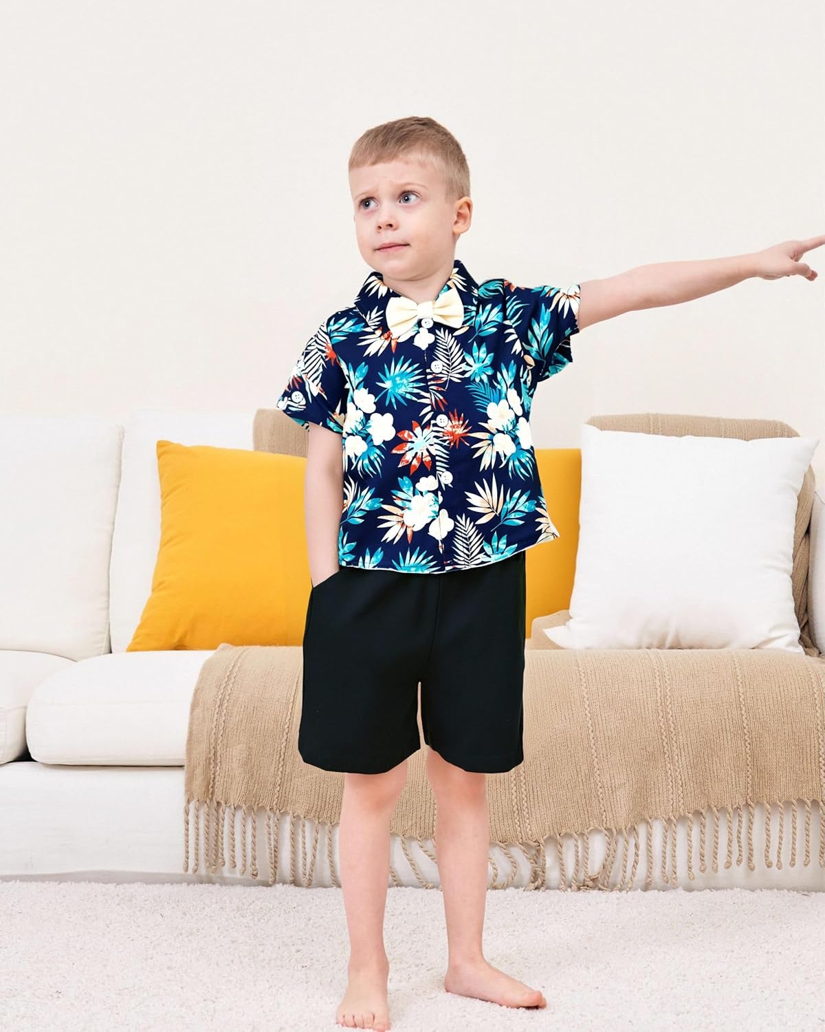 Stylish Toddler Boy Hawaiian Outfit for Summer