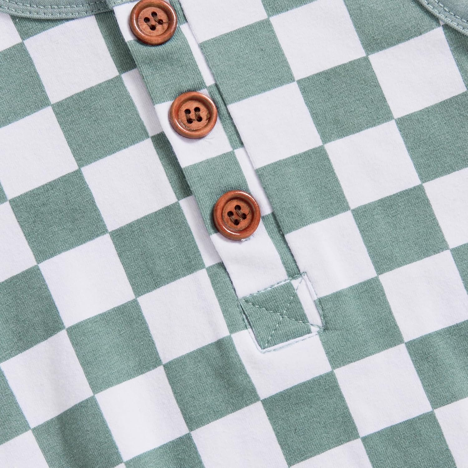 Casual Checkered Romper for Baby