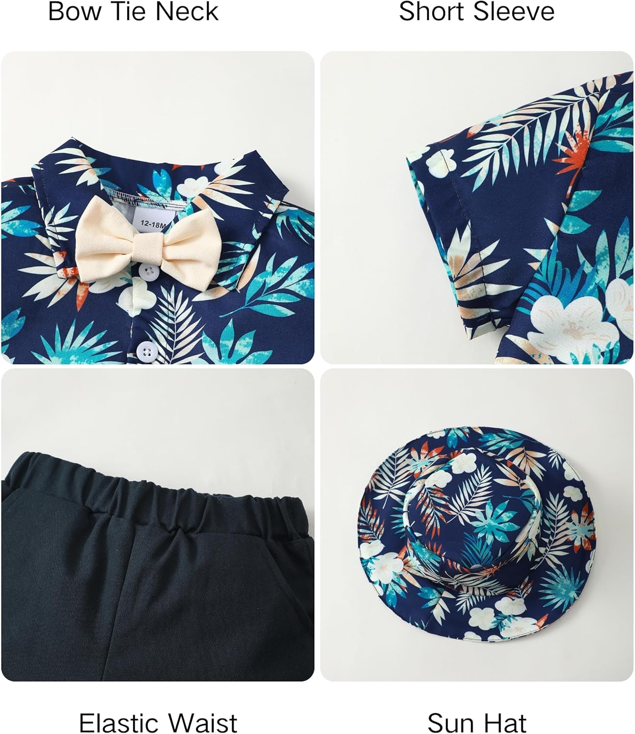 Stylish Toddler Boy Hawaiian Outfit for Summer