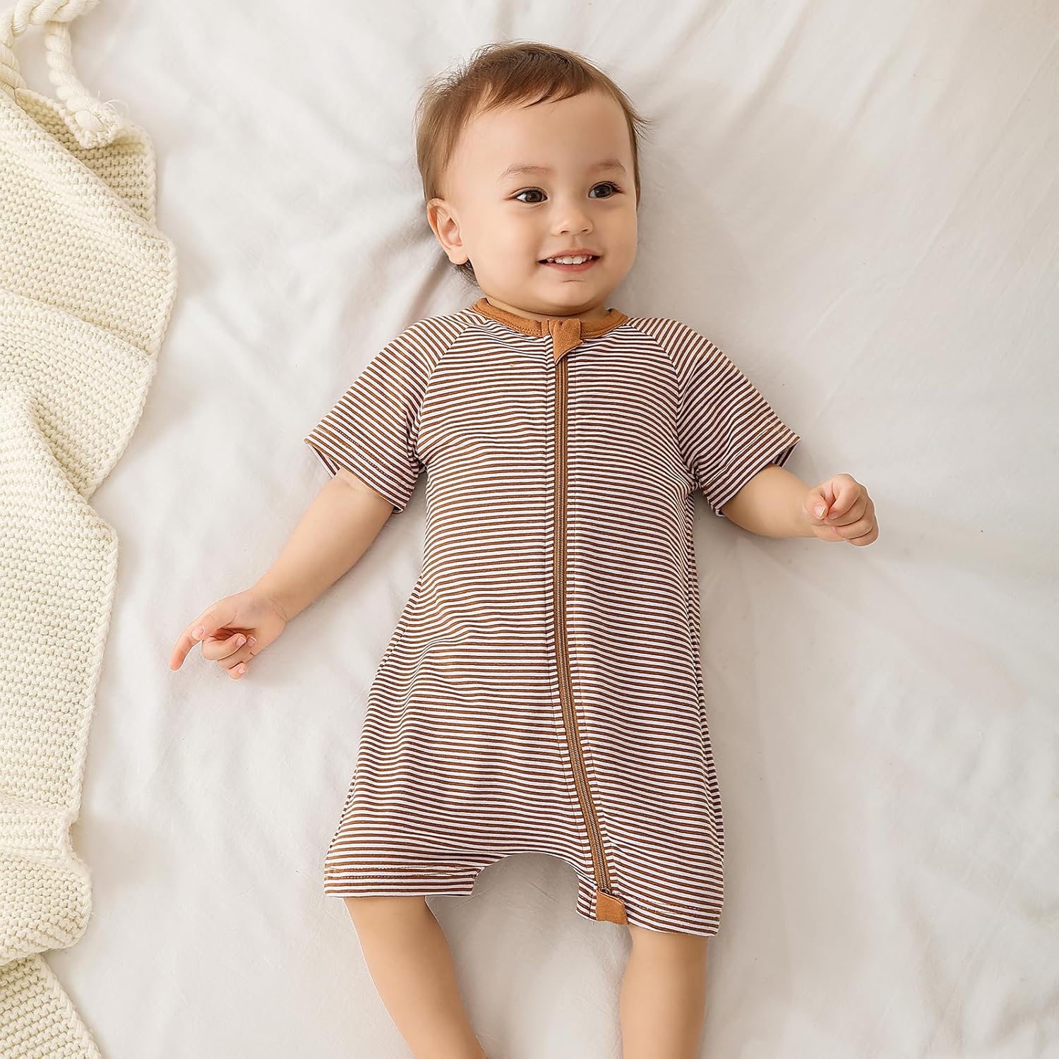 Feidoog 2PCS Baby Boys Girls Summer Romper Set