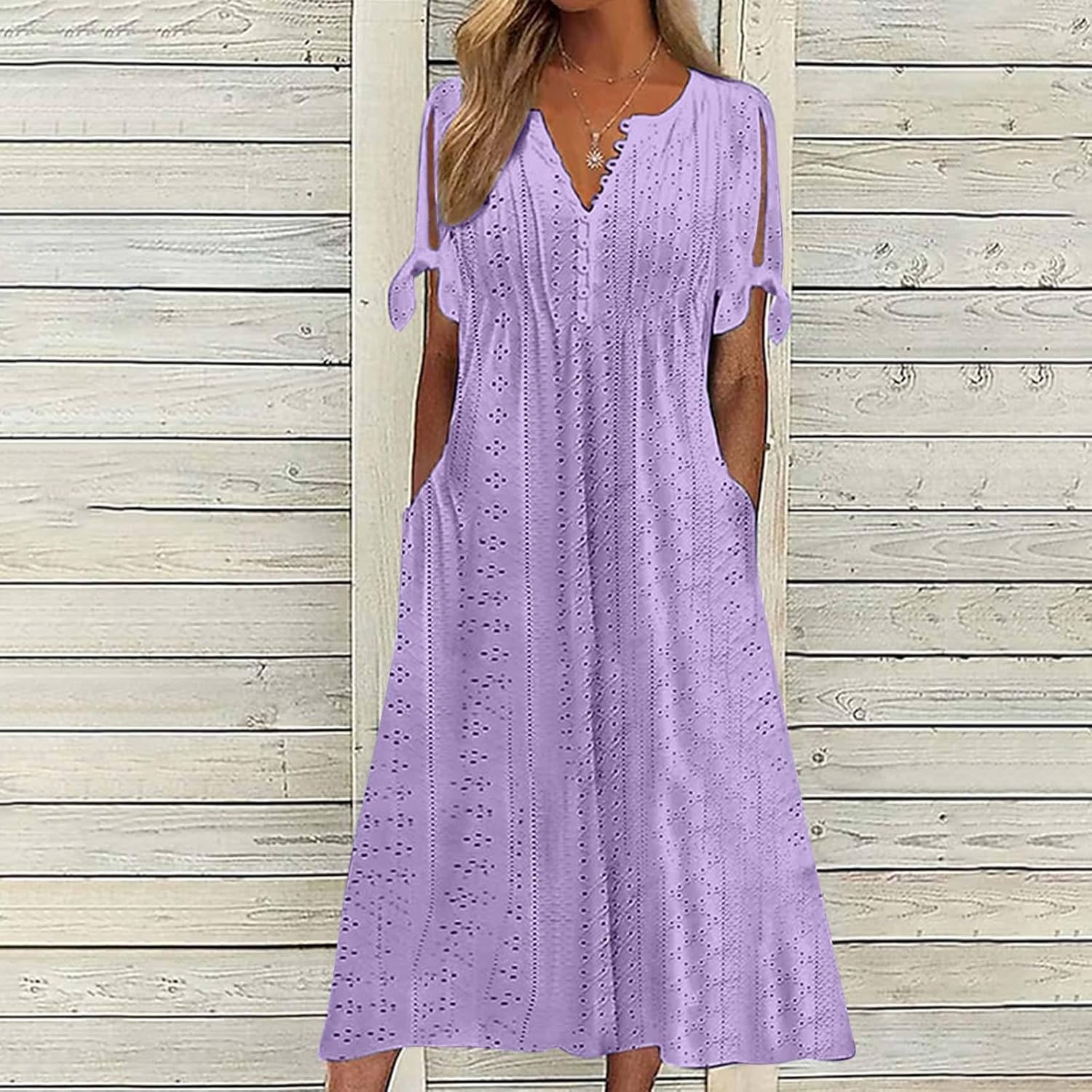 Casual Maxi Dress with Trendy Details
