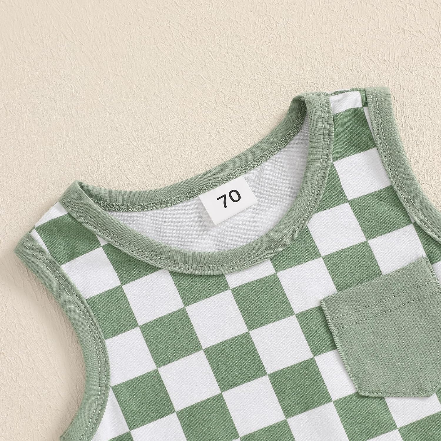 Canis Summer Comfort Set for Toddlers Trendy Checkerboard Tank Shorts