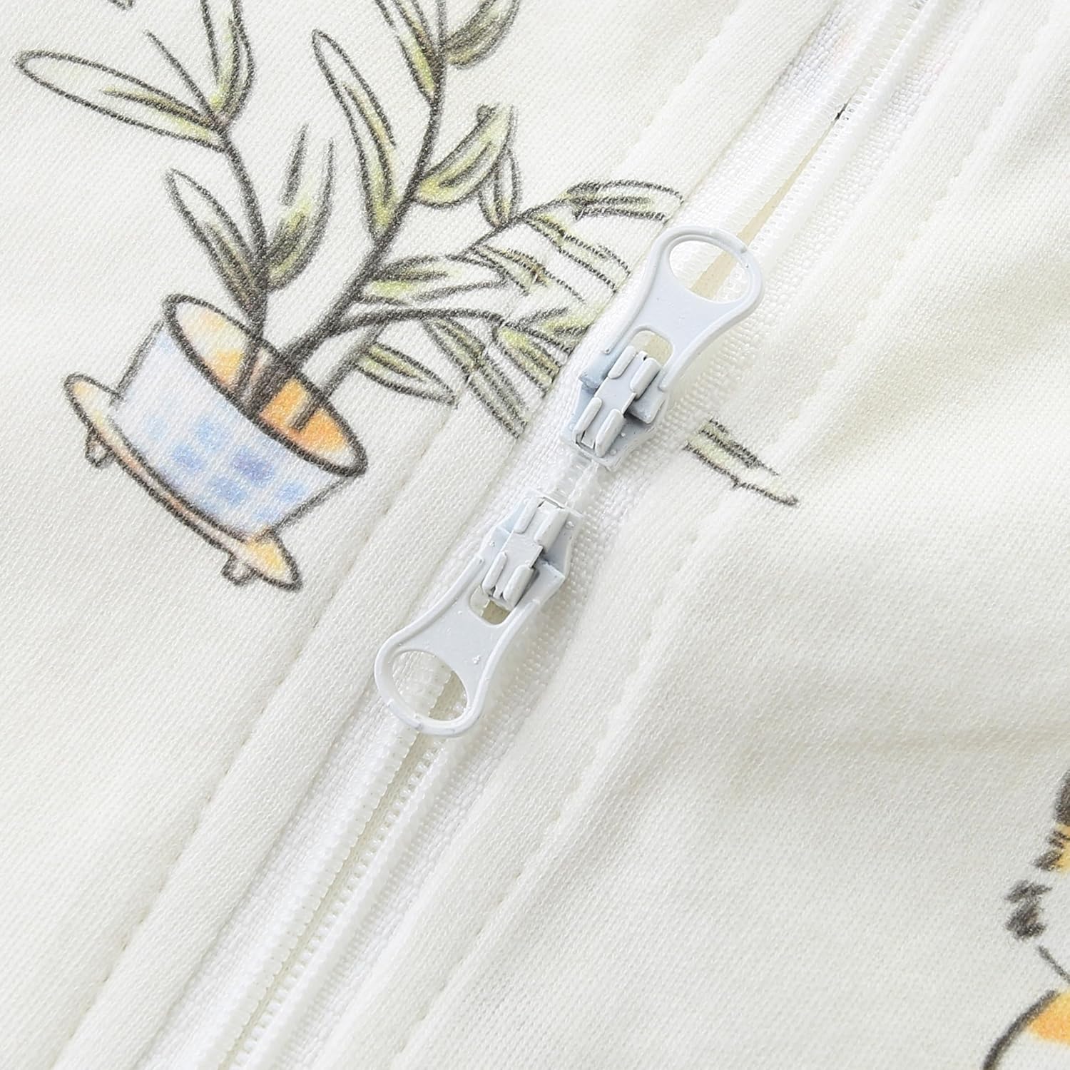 Double Zipper Cotton Romper for Baby Boys Girls Summer Outfit