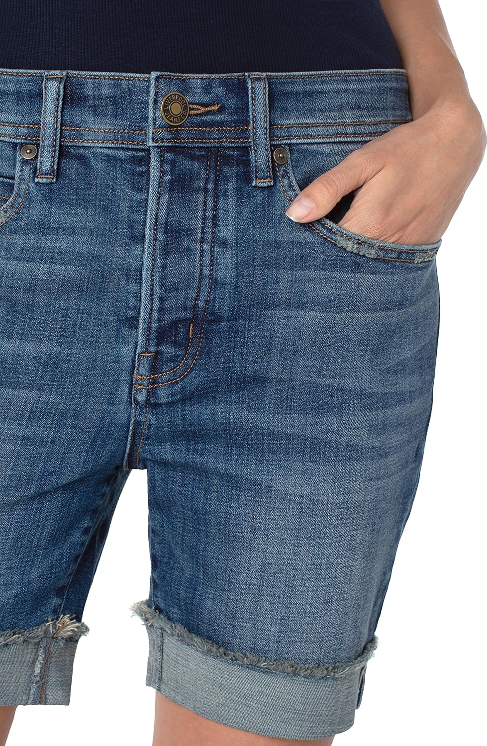 Liverpool Womens Boyfriend Fray Cuff Short