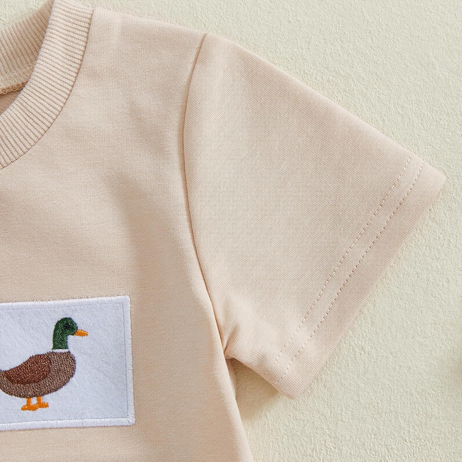 Hunting Baby Boy Outfit Mallard Duck T-Shirt and Plaid Short Set