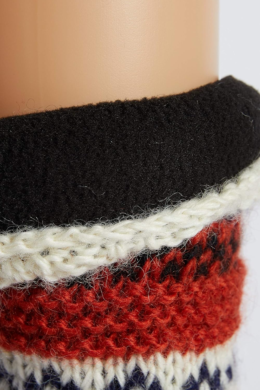 Hand-Knit Tibetan Socks with Soft Fleece Liner for Warm Comfort