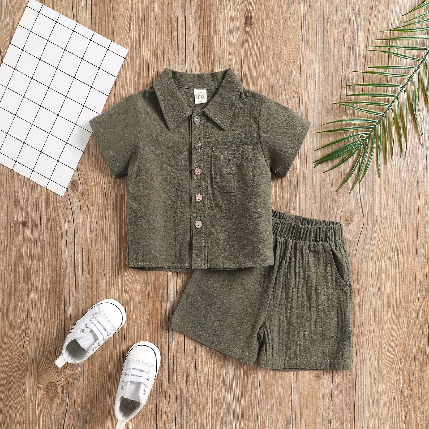 MABABY Soft and Trendy Summer Toddler Boys Outfit
