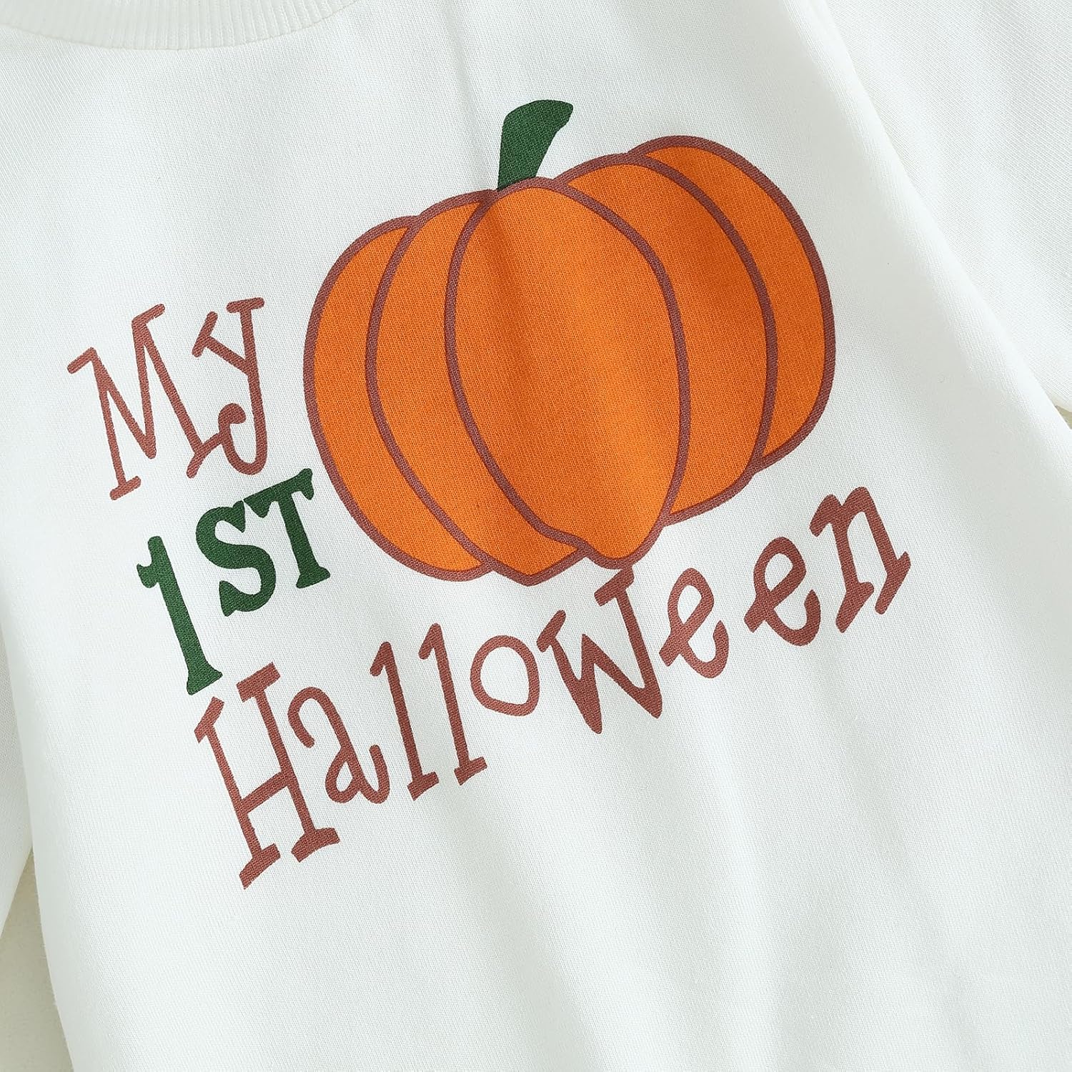Happy Halloween romper hat set for newborns